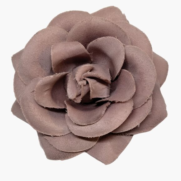 Rose Hair Clip Dusty Mauve Taupe Vintage Hairpin Boho Statement Wedding Festival - Picture 1 of 5